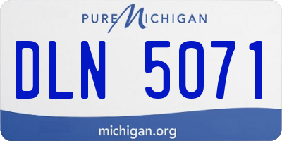 MI license plate DLN5071