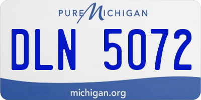MI license plate DLN5072