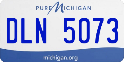MI license plate DLN5073