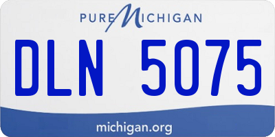 MI license plate DLN5075