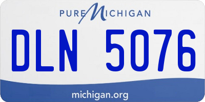 MI license plate DLN5076