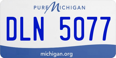 MI license plate DLN5077