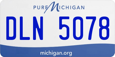 MI license plate DLN5078