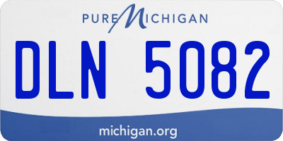 MI license plate DLN5082