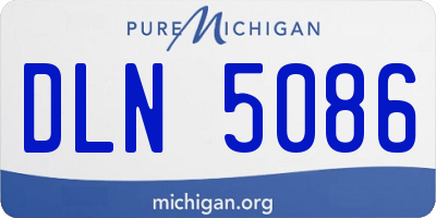 MI license plate DLN5086
