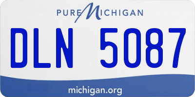 MI license plate DLN5087