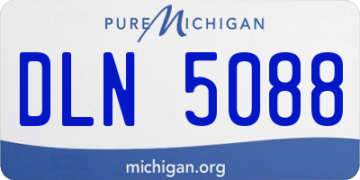 MI license plate DLN5088