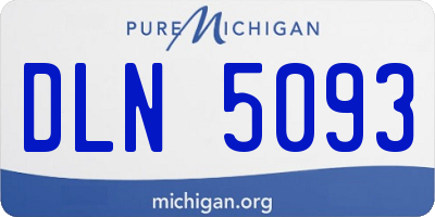 MI license plate DLN5093