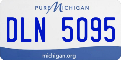 MI license plate DLN5095