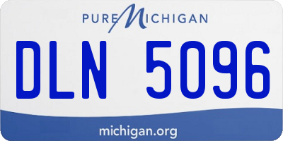 MI license plate DLN5096