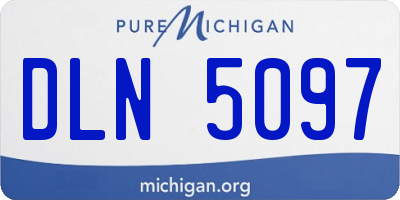 MI license plate DLN5097