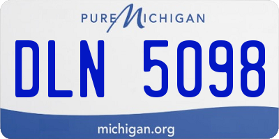 MI license plate DLN5098