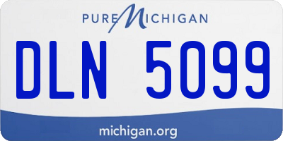 MI license plate DLN5099