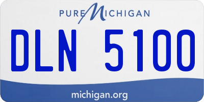 MI license plate DLN5100