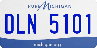 MI license plate DLN5101