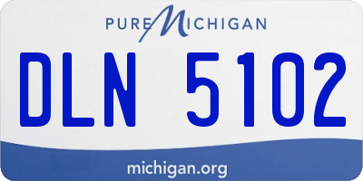 MI license plate DLN5102