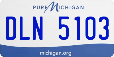 MI license plate DLN5103
