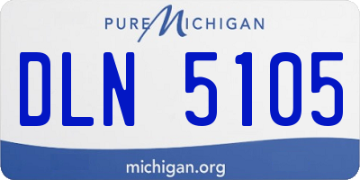 MI license plate DLN5105