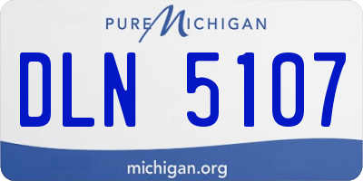 MI license plate DLN5107
