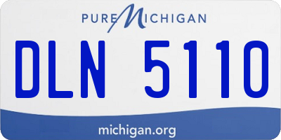 MI license plate DLN5110