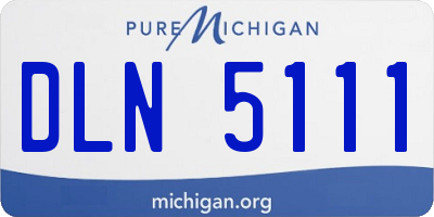 MI license plate DLN5111