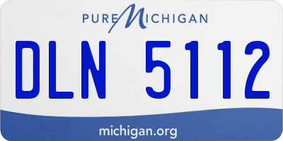 MI license plate DLN5112