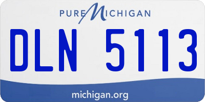 MI license plate DLN5113