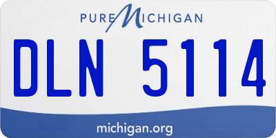 MI license plate DLN5114