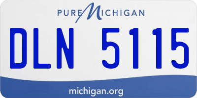 MI license plate DLN5115