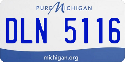 MI license plate DLN5116