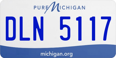 MI license plate DLN5117