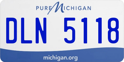 MI license plate DLN5118