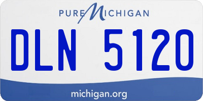 MI license plate DLN5120