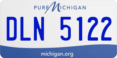MI license plate DLN5122