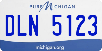 MI license plate DLN5123