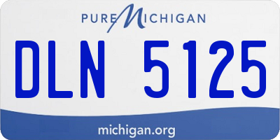 MI license plate DLN5125