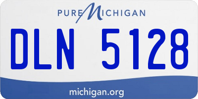 MI license plate DLN5128