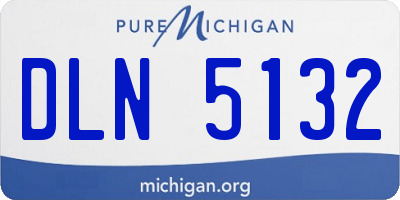 MI license plate DLN5132