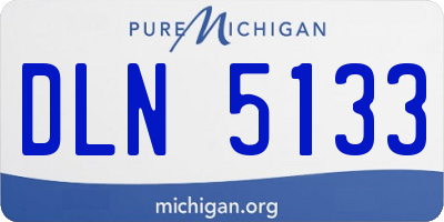MI license plate DLN5133