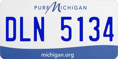 MI license plate DLN5134