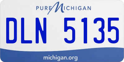 MI license plate DLN5135