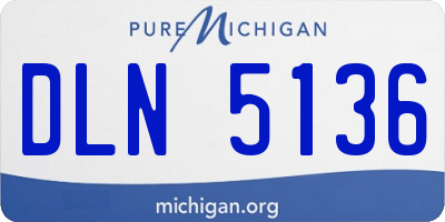 MI license plate DLN5136