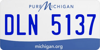 MI license plate DLN5137