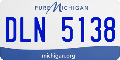 MI license plate DLN5138