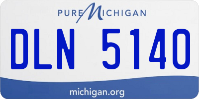 MI license plate DLN5140