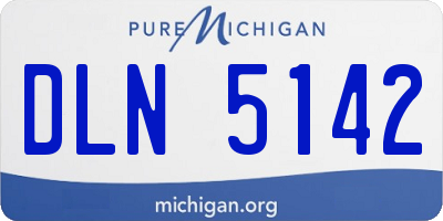 MI license plate DLN5142