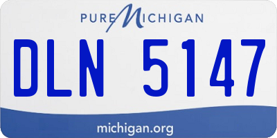 MI license plate DLN5147
