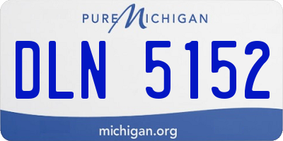 MI license plate DLN5152