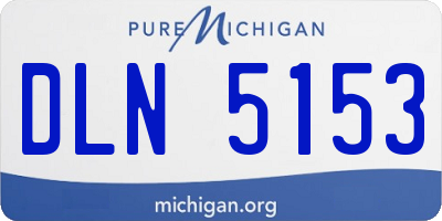 MI license plate DLN5153
