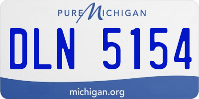 MI license plate DLN5154